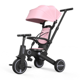 Birthday Gift-7 in1 Smart Folding Two-way Kid Trike Bike/ Stroller-Pink